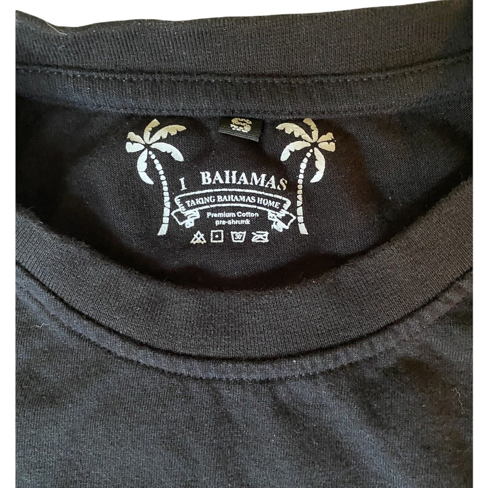 I Bahamas Mens S Pirates Surrender the Booty Black Cotton Tshirt Nassau Souvenir - Picture 5 of 7